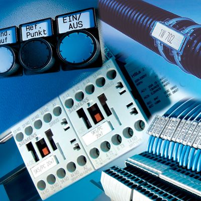 sistema de identificación de Murrplastik para conductores unifilares, contactores, bornes, cables, aparatos de mando y señalización y mangueras